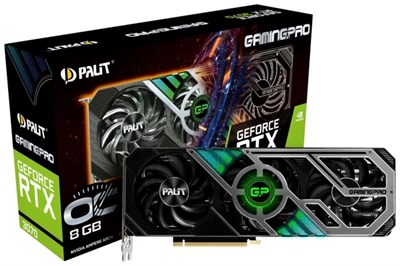 Видеокарта Palit GeForce RTX 3070 GamingPro OC 8GB (NE63070S19P2-1041A) - фото 250847202