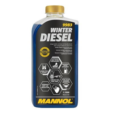 9882 Mannol, Winter Diesel, Антигель для дизеля, 10 L - фото 251370290