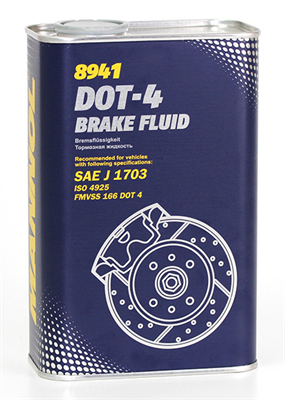 8941 Mannol, MN DOT-4 Brake Fluid, тормозная жидкость 1 L  - фото 251375591