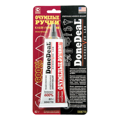 DD6770 DoneDeal, Эластичный клей-герметик "Очумелые ручки" DoneDeal STRETCHABLE ADHESIVE-SEALANT, 82 gr 3364972 - фото 251545537