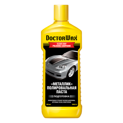 DW8312 Doctor Wax, Полировальная паста "Металлик" DoctorWax CLEAR COAT POLISHING COMPOUND, 300 ml - фото 251559255