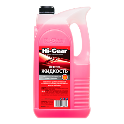 HG5687 Hi-Gear, Летняя жидкость для стеклоомывателя Hi-Gear Summer windshield washer, 4 L - фото 251588007