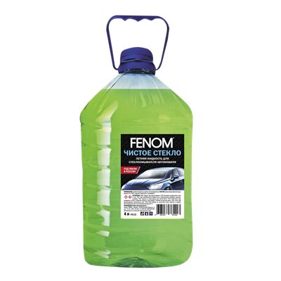 FN122 Fenom, Летняя жидкость для стеклоомывателя автомобиля "Чистое стекло" FENOM SUMMER WASHER FLUID, 4 L - фото 253187549