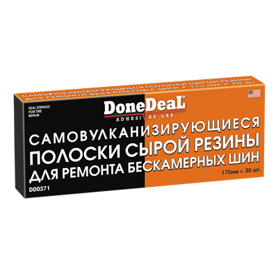 DD0371 Done Deal, Самовулканизирующиеся резиновые жгуты для ремонта шин DoneDeal SEAL STRINGS FOR TIRE REPAIR, 30шт*175мм DD0371 - фото 253299588