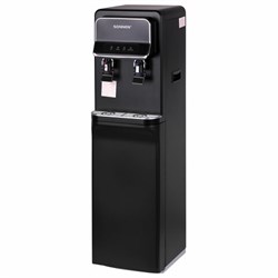 Кулер для воды SONNEN FSE-02WB, напольный, нагрев/охлаждение, НИЖНЯЯ ЗАГРУЗКА, 2 крана, черный, 456169 456169 - фото 319704215