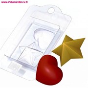 Пластиковая форма "Звезда и Сердце"