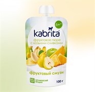 Kabrita® Фруктовое пюре со сливками козьего молока «Фруктовый смузи» с 6 месяцев, 100 г